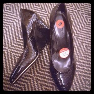 expression Shoes - Heeled wedges (snakeskin design with gold trim) expression Shoes - Heeled wedges (snakeskin design with gold trim)